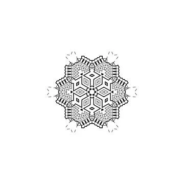 Mandala creative design vector with white background Stock Illustration