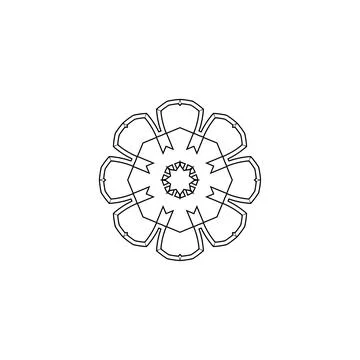 Mandala creative design vector with white background 스톡 일러스트