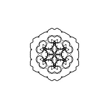 Mandala creative design vector with white background Illustrazione stock