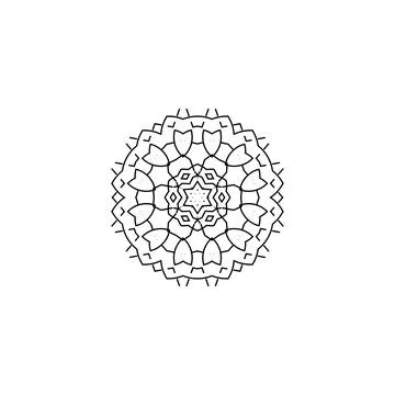Mandala creative design vector with white background Stock Illustration