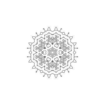 Mandala creative design vector with white background Stock Illustration