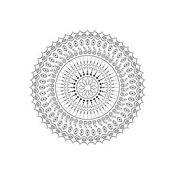 Mandala decorative circular pattern ornament art design Stock-Illustration