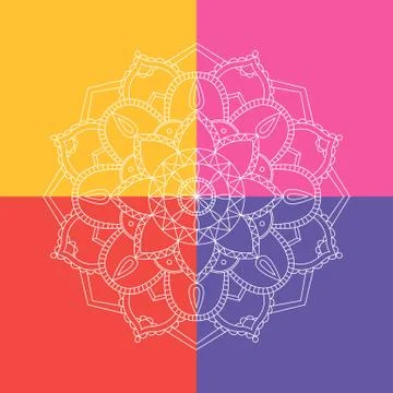 Mandala decorative geometric round vector ornament. Stock Illustration