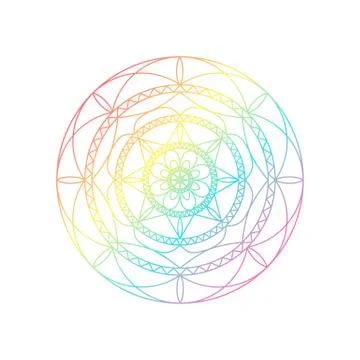 Mandala decorative geometric round vector ornament. Stock Illustration