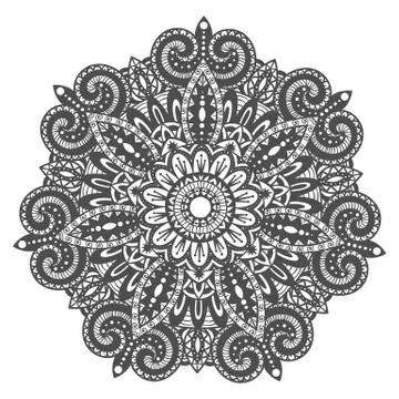 Mandala. Decorative ornament element pattern. Hand drawn ethnic tribal backgr 스톡 일러스트