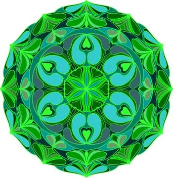 Mandala. Decorative ornamental pattern in circle. Vintage decorative element. 스톡 일러스트