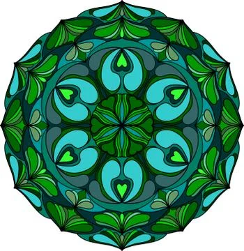 Mandala. Decorative ornamental pattern in circle. Vintage decorative element. 스톡 일러스트