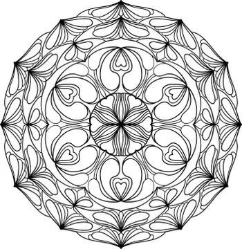 Mandala. Decorative ornamental pattern in circle. Vintage decorative element. 스톡 일러스트