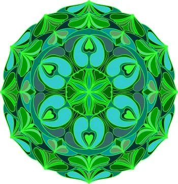Mandala. Decorative ornamental pattern in circle. Vintage decorative element. 스톡 일러스트