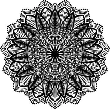 Mandala. Decorative pattern in oriental style. Coloring book page. Stock Illustration
