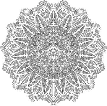 Mandala. Decorative pattern in oriental style. Coloring book page. Stock Illustration
