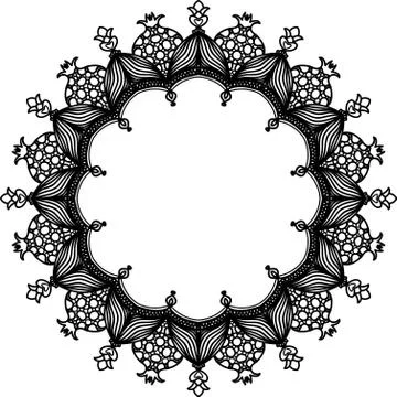 Mandala. Decorative pattern in oriental style. Coloring book page. Illustrazione stock