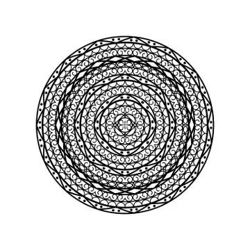 Mandala decorative vector n and geometric round ornament. Stock Illustration