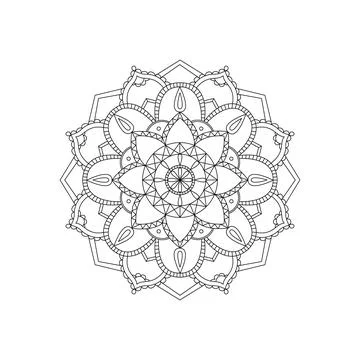 Mandala decorative vector n and geometric round ornament. Stock Illustration