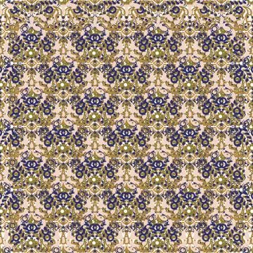 Mandala dense chaotic seamless vector pattern. Stock Illustration