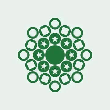 Mandala design with circle, polygon, and star shape vector illustration Stock Illustration