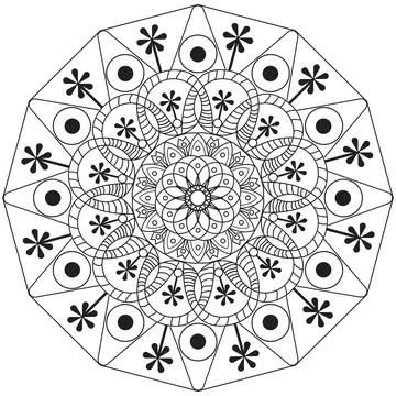 Mandala design Circular pattern. Stock Illustration