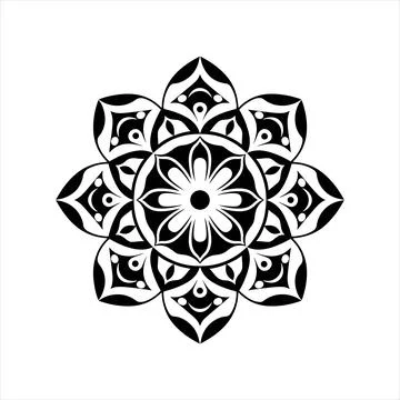 Mandala Design with Circular Patterns Stock Illustration
