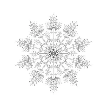 Mandala Design Coloring Page Stock Illustration