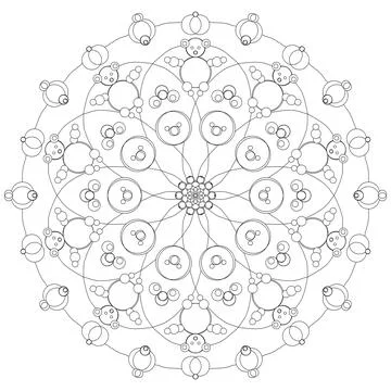 Mandala Design Coloring Page Stock Illustration