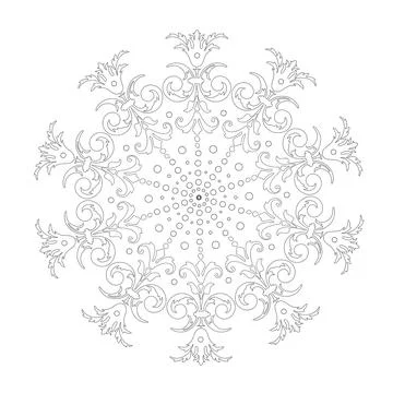 Mandala Design Coloring Page Stock Illustration