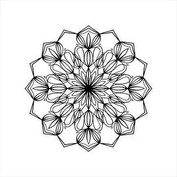 Mandala Design with Detailed Circular Patterns Stock Illustration
