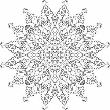 Mandala design of element with decorative circle pattern 库存插图