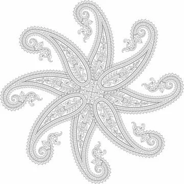 Mandala design of element with decorative circle pattern Stock Illustration