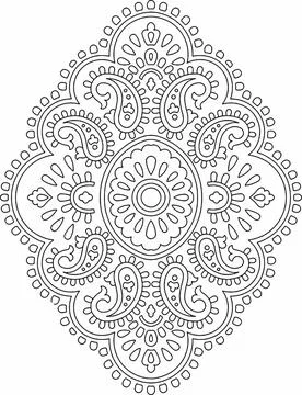 Mandala design of element with decorative circle pattern 스톡 일러스트