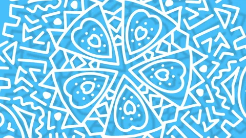 Mandala design element isolated on blue background in 4k video. Stock Footage 147183003