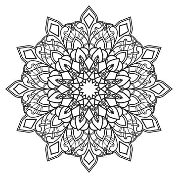 Mandala design isolated on the white background 스톡 일러스트
