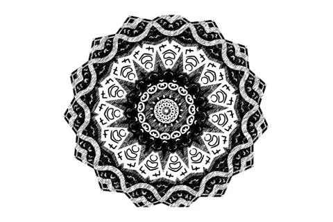 Mandala Design In White Background Stock Illustration