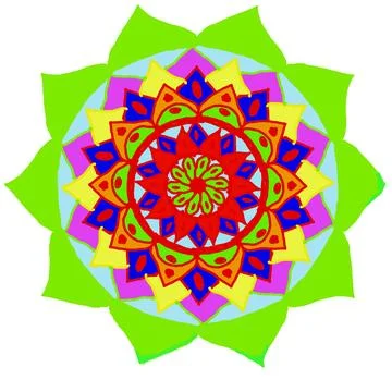 Mandala digital artwork 3 Stock Illustration
