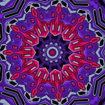 Mandala doodle line decorated background. Abstract geometric tiled vector s.. Stock Illustration