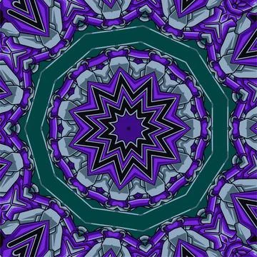 Mandala doodle line decorated background. Abstract geometric tiled vector s.. Stock Illustration