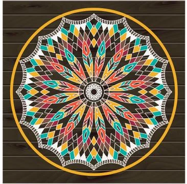 Mandala. Dreamcatcher. Ethnic decorative elements. Islam, Arabic Stock Illustration