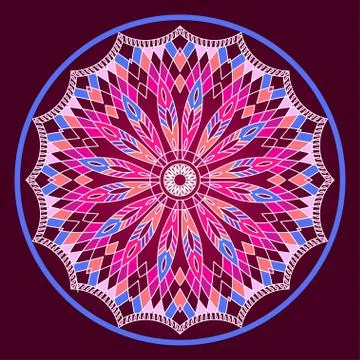 Mandala. Dreamcatcher. Ethnic decorative elements. Islam, Arabic Stock Illustration