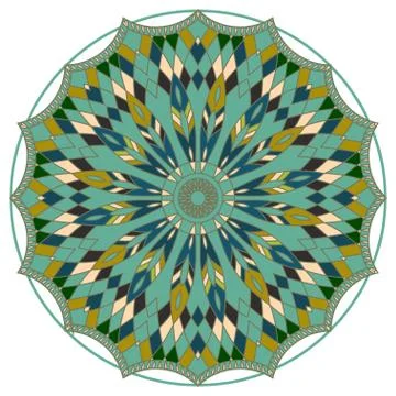 Mandala. Dreamcatcher. Ethnic decorative elements. Islam, Arabic Stock Illustration
