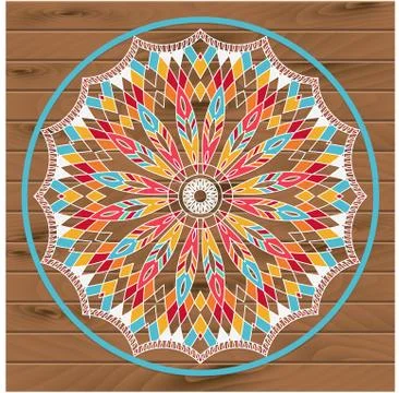 Mandala. Dreamcatcher. Ethnic decorative elements. Islam, Arabic Stock Illustration