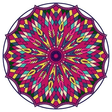 Mandala. Dreamcatcher. Ethnic decorative elements. CURCUS motifs Stock Illustration