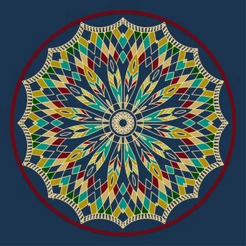 Mandala. Dreamcatcher. Ethnic decorative elements. Islam, Arabic Stock Illustration