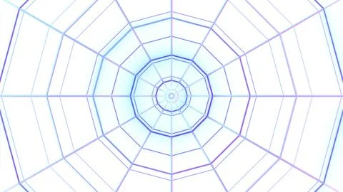 Mandala effect withs spider web. Design. Blinking and pulsating geometric shapes Stock Illustration