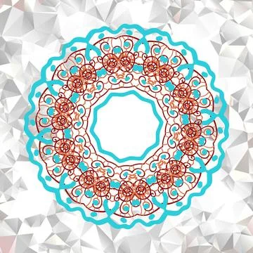 Mandala element with abstract pattern. Indian hand drawn vector . Ornament... Stock Photos