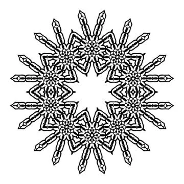 Mandala. Ethnic decorative elements. Hand drawn background. Islam, Arabic, In Illustrazione stock