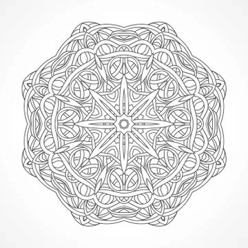 Mandala. Ethnic decorative elements Indian, Islam, arabic motifs Stock Illustration