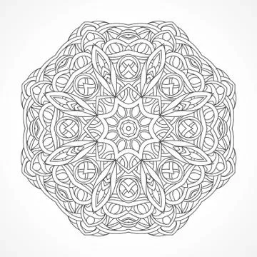 Mandala. Ethnic decorative elements Indian, Islam, arabic motifs Stock Illustration