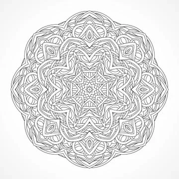 Mandala. Ethnic decorative elements Indian, Islam, arabic motifs Stock Illustration
