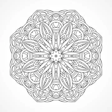 Mandala. Ethnic decorative elements Indian, Islam, arabic motifs Stock Illustration