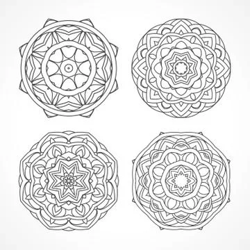 Mandala. Ethnic decorative elements Indian, Islam, arabic motifs Stock Illustration