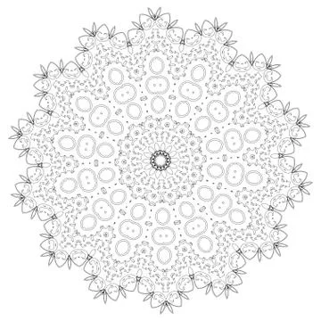 Mandala. Ethnic decorative elements. Vintage decorative elements. Stock Illustration